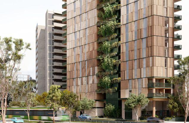 BayleyWard's design for Gamuda Land's Fareham project on St Kilda Road in Melbourne.